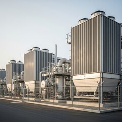 Industrial Cooling Towers System for Large Scale Heat Exchange and Process Cooling Applications in Petrochemical Plants and Power Generation Facilities