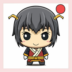 Avatar character chibi style with transparent background