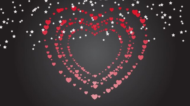 Draws a heart shape Motion Design