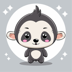 Cute sloth character portrait with transparent background