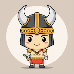 Viking warrior character with transparent background