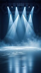 Stage with Spotlights and Fog