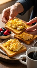 Scrambled Eggs on Toast - A Delicious and Nutritious Breakfast.