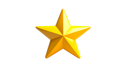 Golden glossy star on black ground