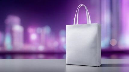 a blank white tote bag mockup. A mock-up. design presentation.