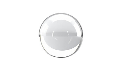 Transparent orb, half filled with white