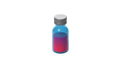 Gradient potion vial on black backdrop