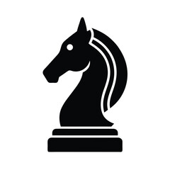Chess Knight Icon Vector Illustration