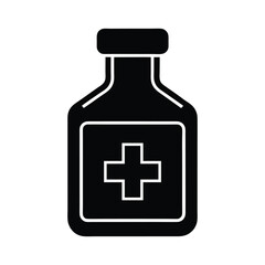 Medicine Bottle Icon Vector Illustration