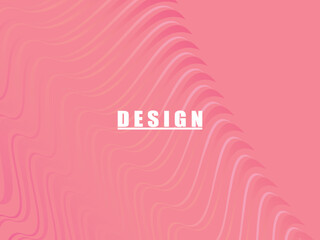 Abstract vector with pattern of wavy lines and repeating geometric shapes in pink red gradient, creating a dynamic and modern effect suitable for contemporary backgrounds, posters or graphic designs.