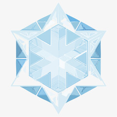 A seamless Inuit ice geometric pattern with crystalline symmetry in cool blue tones. Perfect for winter-themed branding, packaging, and decor.