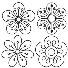 대한제국 황실의 상징 문장인 오얏꽃(자두꽃)