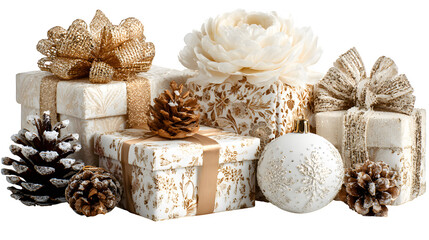christmas decoration on white background