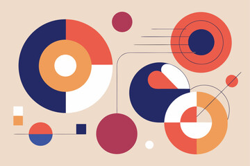Modern Minimal Geometric Collage With Circles