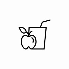 apple juice drink icon sign vector