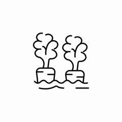 carrots growing soil icon sign vector