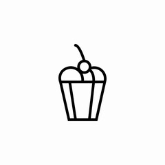 dessert ice cream icon sign vector