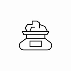 fertilizer scoop label icon sign vector