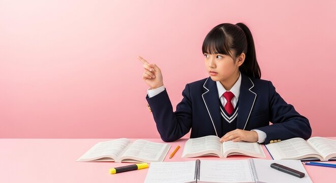 children at scholl study hard