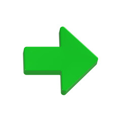 right arrow 3d rendering icon symbol