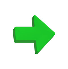 right arrow 3d rendering icon symbol