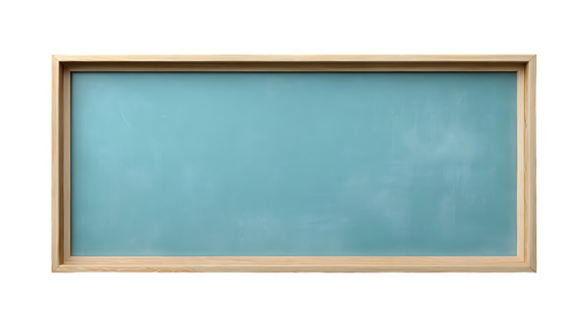 Floating Vintage Chalkboard Isolated on Transparent Background - Powered by Adobe