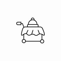 room service cart icon sign vector