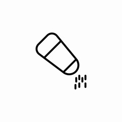 shaking salt shaker icon sign vector