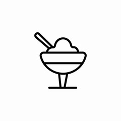 served ice cream icon sign vector