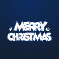 Minimalist Merry Christmas typography design with festive red background.

