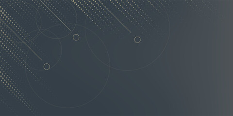 Small golden dots abstract technology web banner design. Bronze geometric futuristic background. Vector illustration