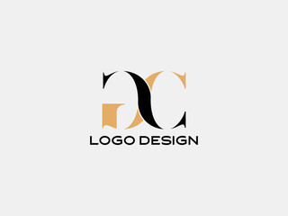 GC monogram logo in orange and black — stylish minimal design for business and creative branding