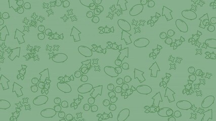 Green Pattern Background with Candy Arrows and Shapes - Powered by Adobe