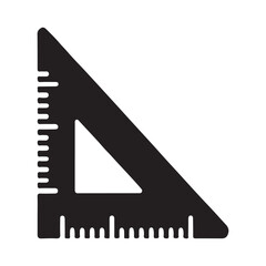 Angle Ruler Precision Tool Solid Icon