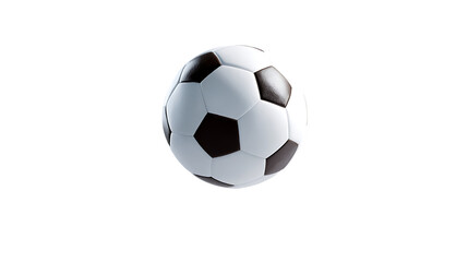 Obraz premium Floating Soccer Ball Isolated on Transparent Background