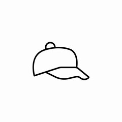 baseball cap visor icon sign vector