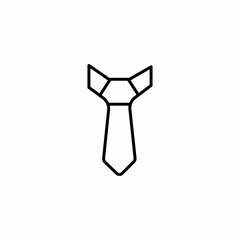 classic knotted tie icon sign vector
