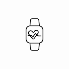 fitness heart monitor icon sign vector
