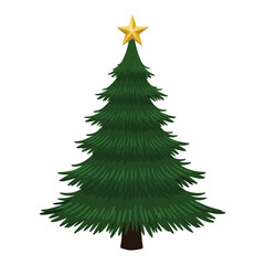 Christmas tree vector with white background