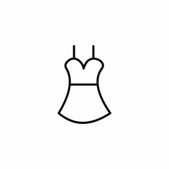sleeveless cocktail dress icon sign vector