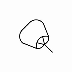 small hand fan icon sign vector