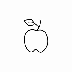 whole fresh apple icon sign vector