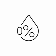 zero percent fat icon sign vector