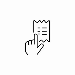 click receipt payment icon sign vector