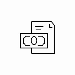 money bill document icon sign vector