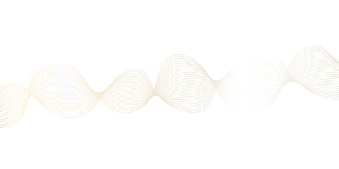 Abstract white and gold wave line futuristic technology flowing particles. modern curved wave smooth stripe seamless pattern. digital frequency track equalizer. stylized wave line art background.