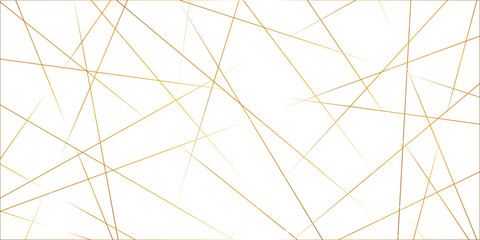 Abstract geometric random chaotic lines background. luxury modern technology concept diagonal line. geometric pattern square and triangle line shape. golden stripe paper texture, minimal vector line.