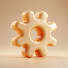 Obraz premium gear icon on round internet button