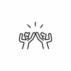 high five celebration icon sign vector