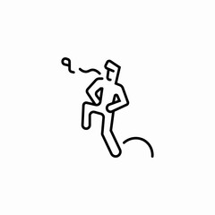 man jumping excited icon sign vector